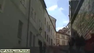 Napalona Dziewczyna Rossa Nago Na Ulicach Publicznych