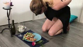 Onderdanige Painslut's Valentijnsdiner - brandwonden, huilt, smeekt en squirt...