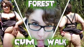 BBWは公共の場でハイキングとファックをし、CUM FACIALで戻ってくる!*短い*