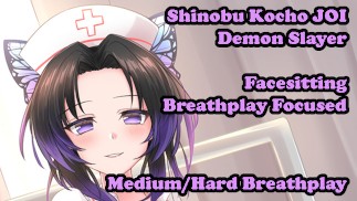 Shinobu Kocho aide votre respiration - Hentai JOI (Breathplay Focused, Facesitting, moyen/dur)