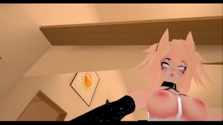 Dommy mamusia bawi się z suką, VRChat, Lovense, Seks na odległość