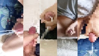 [日本20多岁的业余男性]通常的自慰! 连续射精5次!