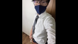 [Chico japonés] Estudiante universitario impotencia pene