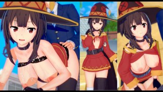 [Hentai Game Koikatsu! ] Sex s Re nula Velké kozy KonoSuba Megumin.3DCG Erotické anime video.
