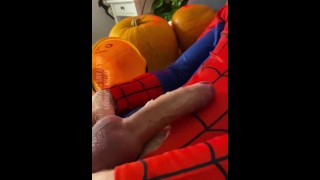 Sexy Spiderman Cums a Huge Web | CAM4 Male
