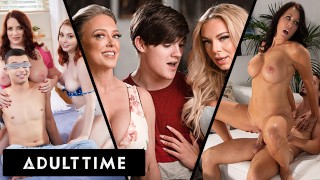 ADULT TIME - ¡Mi hijastro quiere una COMPILACIÓN de tríos! Madrastras milf calientes se follan a sus hijastros!