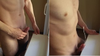 Suche Garbienie Parapetu Aż Do Intensywnego Orgazmu I Wytrysku, Jęcząc Z Przyjemności