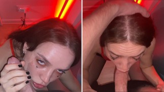 Sebral jsem krásnou děvku na večírku a ona si po vášnivém kouření zahraje cum