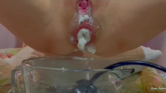 Lana Amira Puts Whipped Cream In Her Ass And Drinks Every Last Drop