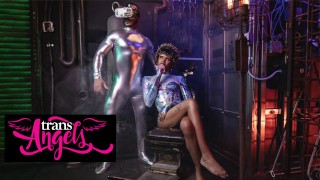 Trans Angels - Cute Guy Dillon Diaz Sucks Cloudy Vi's Dick & Makes Her Legs Shake From Excitement