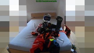Fun in Fox MX Gear, Sniffing, fucking, cum on boots - Part 2