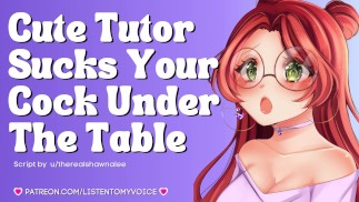 Cute Nerdy Girl vous aide à étudier avec sa bouche et sa gorge [College] [Fellation ASMR] [Submissive Slut]