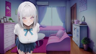 Gioco di ruolo audio erotico - La cagna popolare prende in giro il tuo piccolo cazzo nerd ma viene dominata rapidamente