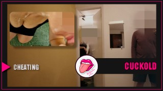 Żona wychodzi z łazienki z ustami brudzonymi spermą.