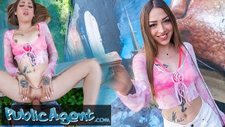 Public Agent - Colombian sex worker in Europe with tight body and tattoos agrees to sex outdoors