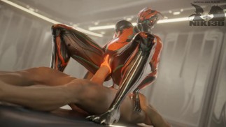 Valkyr Warframe montando una polla masiva