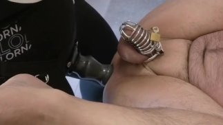 E-stim bomba de ordenha após pegging