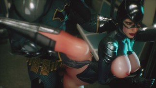 3D Movie:Batman baise Catgirl avec sa grosse bite dans le métro, partie 01