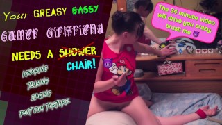 Your Gamer Girlfriend Slob Makes a Deal With You! Teen facesitting farts edging post orgasm torture
