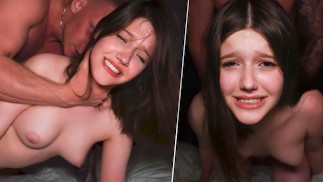 色白の淫乱ドM彼女をゴムなしで犯して口内射精