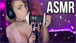 ASMR Lizanie uszu Mrowienie + dźwięki ust