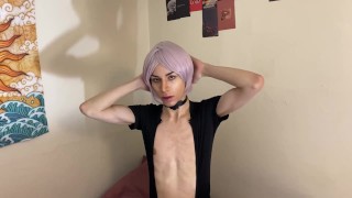 Geiles Gothic-Mädchen wird anal gefickt