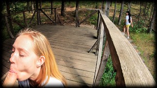 Vrouw filmt haar Blonde vriend me buiten zuigt - Delen is zorgen!