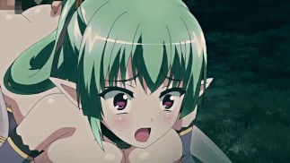 エッチな緑髪の雌犬は彼女のおっぱいでパイズリをするのが好きです