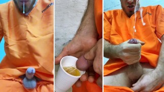 Dominação do criminoso russo na prisão / CUM / Mijo / Humilhação / Conversa suja