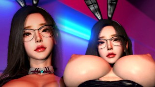 Cuteバニー韓国騎乗位!🐰🐰(K-POP IDOL)