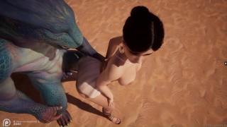 Girls who don't listen are grabbed by lizards and used as sex toys.