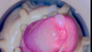 Neuk fleshlight kutje - van binnen bekeken - van dichtbij klaarkomen