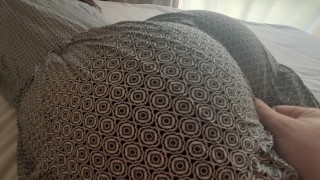 My Stepsister with Big Round Ass in Dress Teasing Me to Come inside