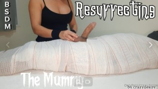 Part2 MUMMIFICATO Masturbazione con la mano con interruzione dello sperma per due minuti.