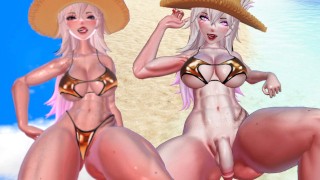 トーンドフェムドムふたなりはビーチで彼女の完璧なガールコックであなたを繁殖させる-タケルPOV