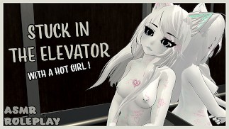 Vast in de lift met een Hot meisje 🔥 | ASMR VRCHAT ROLLENSPEL