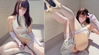 偽娘自慰射精曝光玩（變裝者）