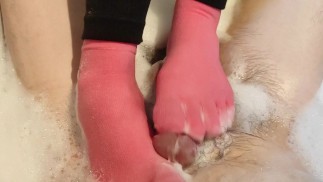 Właśnie próbowałem się zrelaksować, gdy pojawił się dziki sockjob