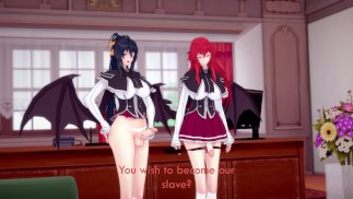 DxD - Риас и Акено футас мужчина снимает видео от первого лица