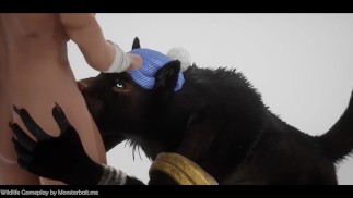 Hipster Werwolf Monster saugt und fickt schwulen Kampfveteranen Wildlife Animations-Gameplay