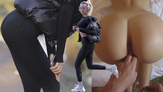 Ein morgendlicher Lauf die Straße entlang endete für die Blondine in hemmungslosem Sex