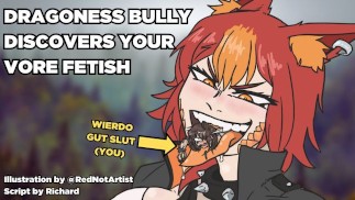 Dragoness Bully ontdekt je vore Fetish (je wordt opgegeten)