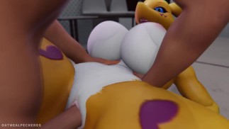 Sexy Digimon MILF Renamon caught on cam in laundry