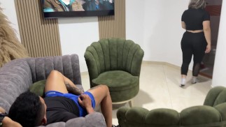 Movie watching day, I get really hot and get naked so my husband can fuck me
