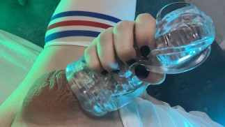 Cute femboy hraje s fleshlight