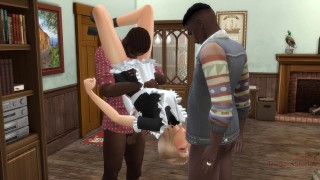 Filthy perverts seduce cleaning lady and fuck her in old people's home