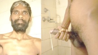 Rajesh Playboy 993 Masturbating Big Cock and Cumming in the Bathroom. Huge Cumshot Big Cum Load