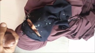 An Hijab for deepthroat and huge facial