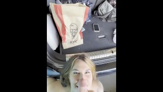 Fucked by a Stranger at KFC Parking Lot — Walk of Shame with Cum on My Face