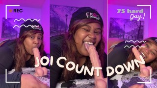 Daddysitter JOI auf Facetime | Riesige Titten Ebenholz BBW Countdown bis du abspritzt